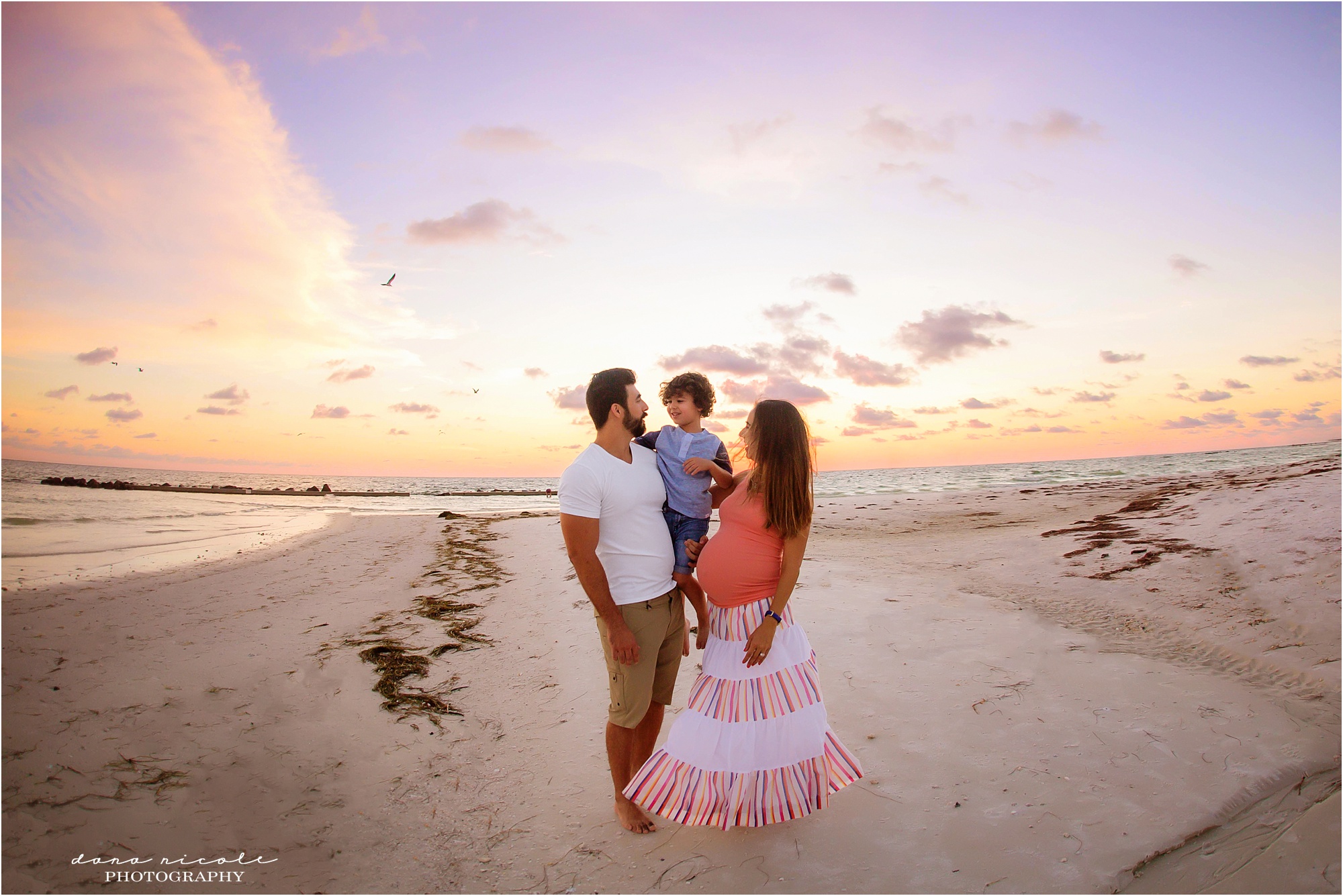 Tampa Maternity Photographer at Honeymoon Island State Park | Dana Nicole Photography | Tampa, FL